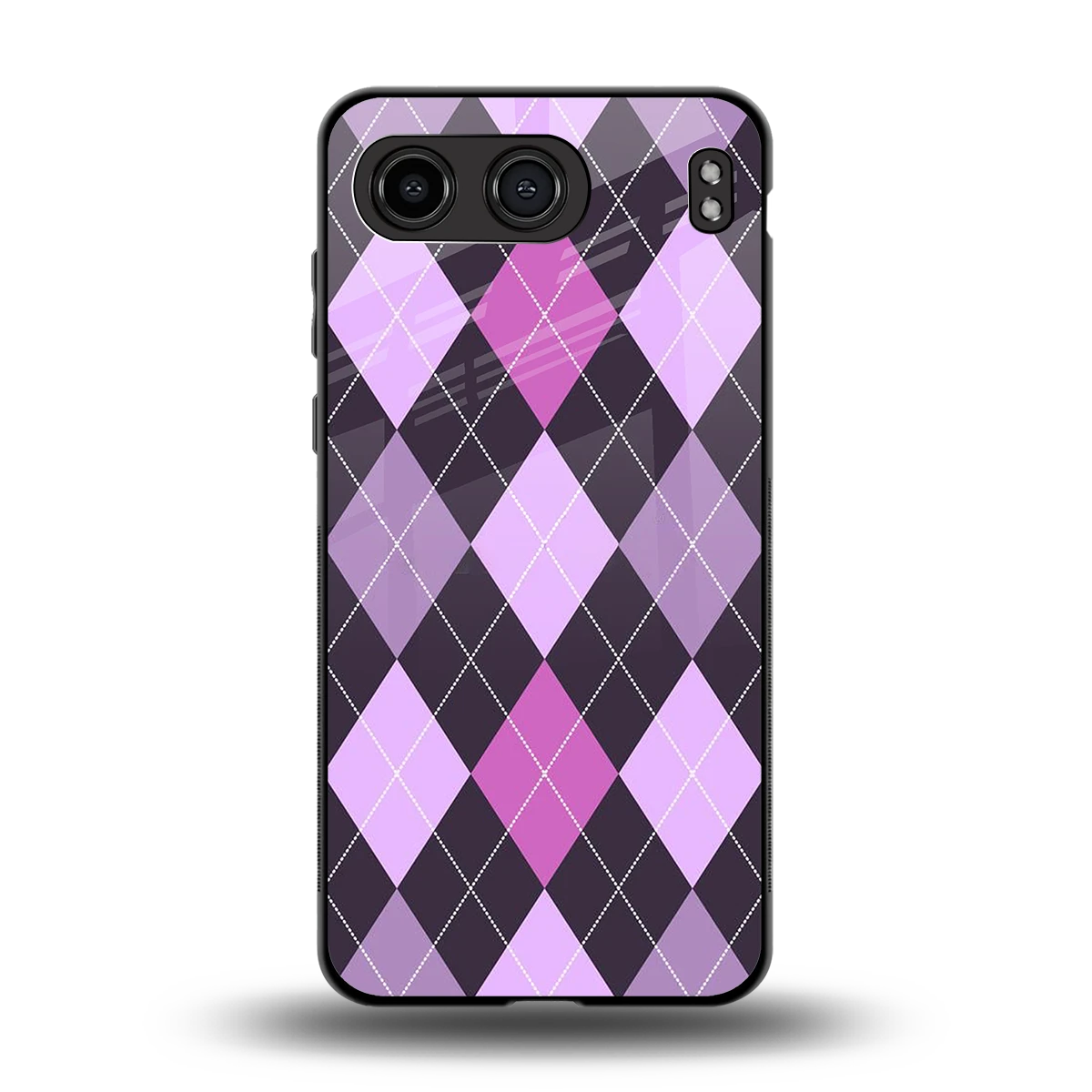 Argyle Purple back phone cover | glass case for oneplus nord 4