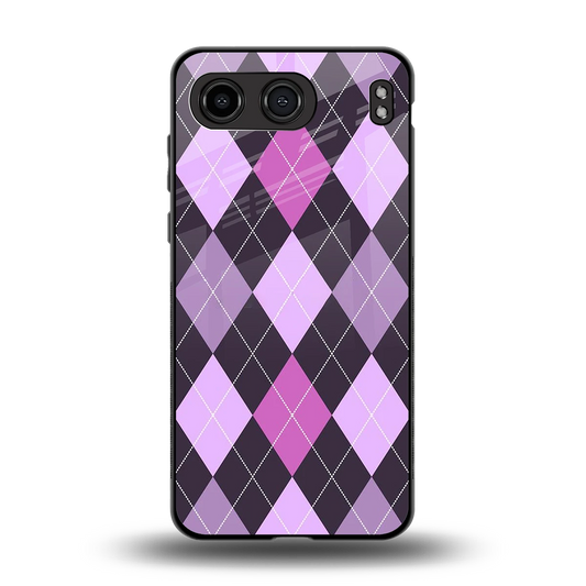 Argyle Purple back phone cover | glass case for oneplus nord 4