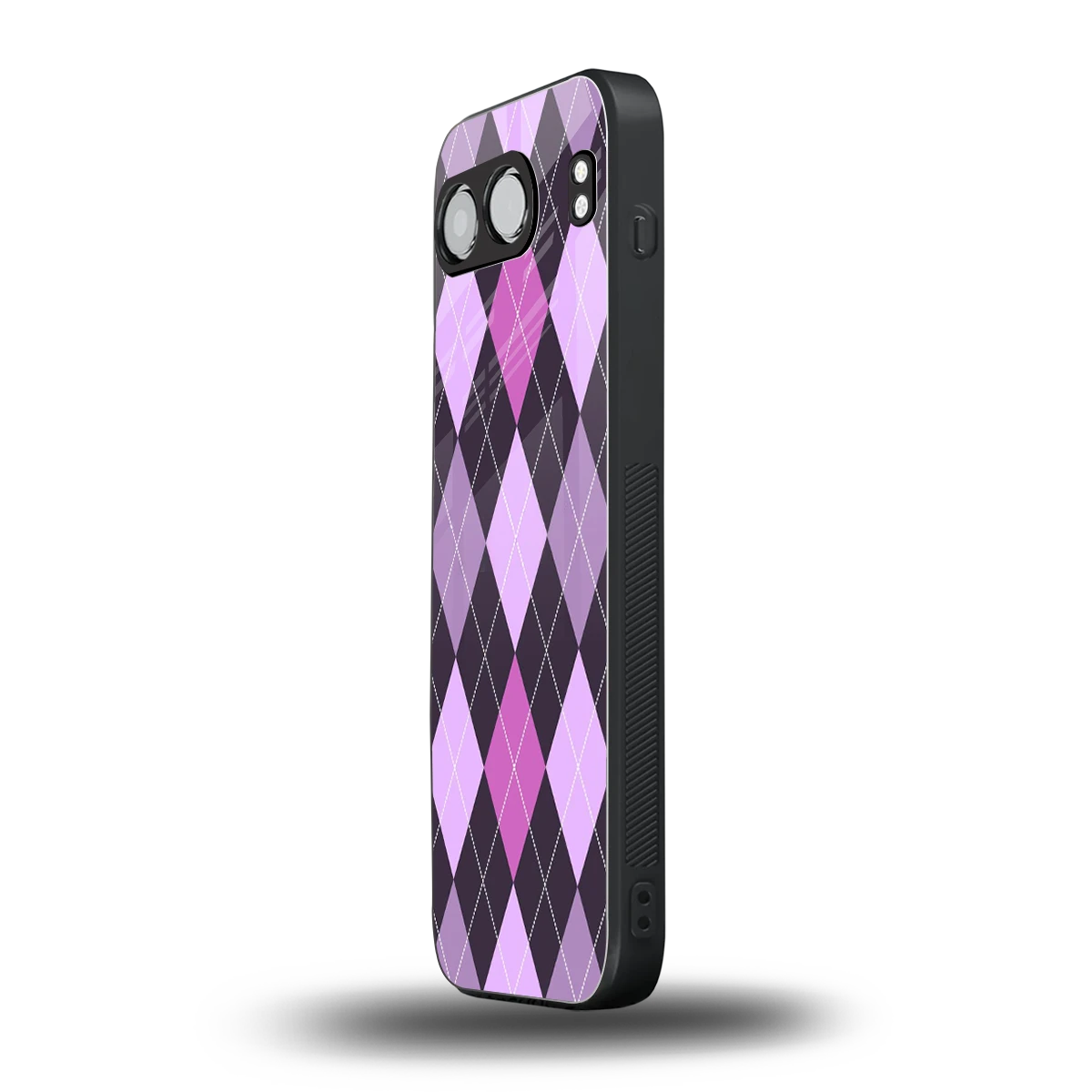 Argyle Purple oneplus nord 4 mobile cover | shockproof glass phone case