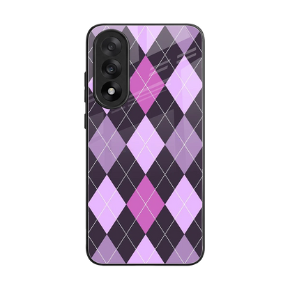 Argyle Purple back phone cover | glass case for oneplus nord 5