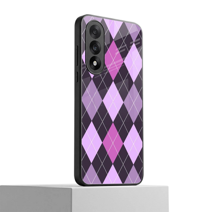 Argyle Purple oneplus nord 5 mobile cover | shockproof glass phone case