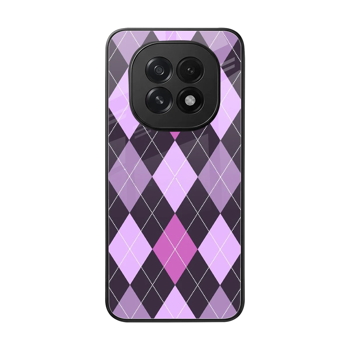 Argyle Purple back phone cover | glass case for oppo f29 5g