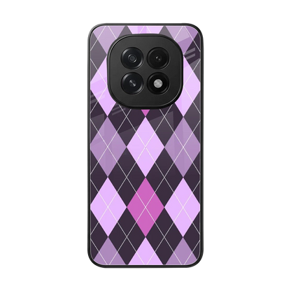 Argyle Purple back phone cover | glass case for oppo f29 5g
