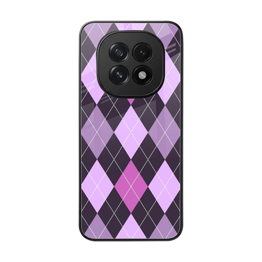 Argyle Purple back phone cover | glass case for oppo f29 5g