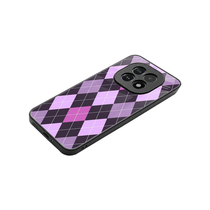 Argyle Purple stylish phone case for oppo f29 5g | glossy glass and slim fit