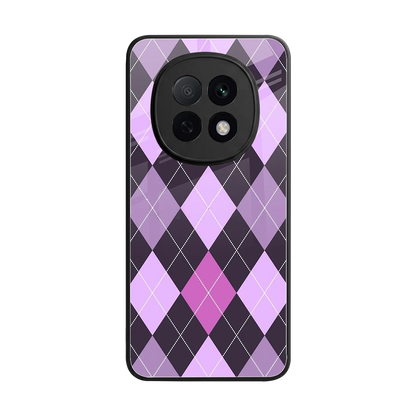 Argyle Purple back phone cover | glass case for oppo f29 pro 5g