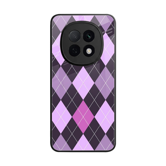 Argyle Purple back phone cover | glass case for oppo f29 pro 5g