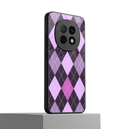 Argyle Purple oppo f29 pro 5g mobile cover | shockproof glass phone case