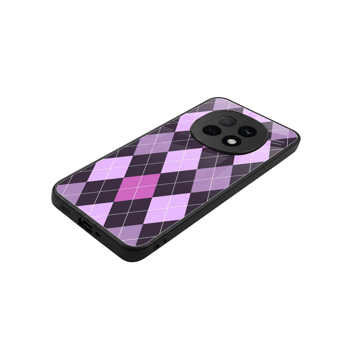 Argyle Purple stylish phone case for oppo f29 pro 5g | glossy glass and slim fit