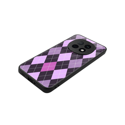 Argyle Purple stylish phone case for oppo f29 pro 5g | glossy glass and slim fit