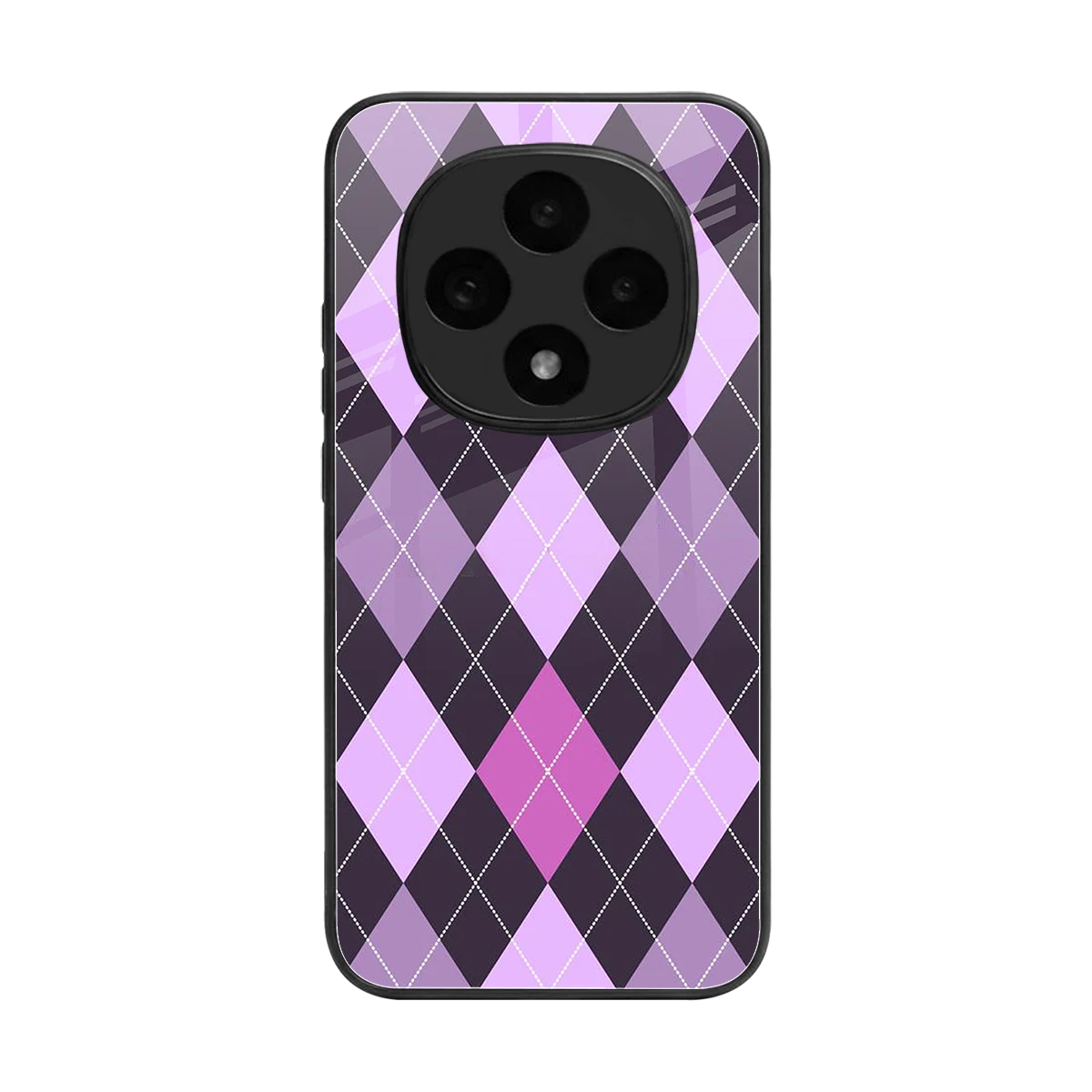 Argyle Purple back phone cover | glass case for oppo f31 pro 5g