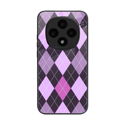 Argyle Purple back phone cover | glass case for oppo f31 pro 5g