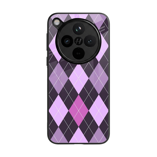 Argyle Purple back phone cover | glass case for oppo find x8