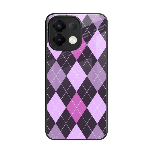 Argyle Purple back phone cover | glass case for oppo k13 5g