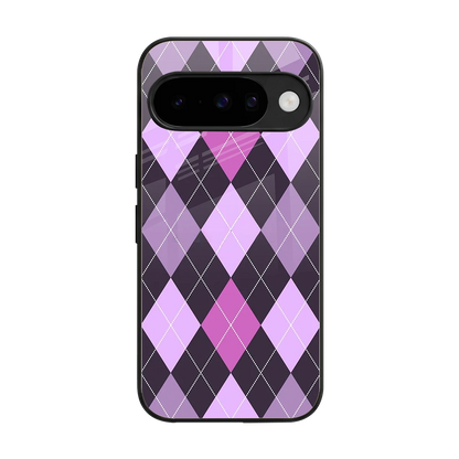 Argyle Purple back phone cover | glass case for google pixel 10