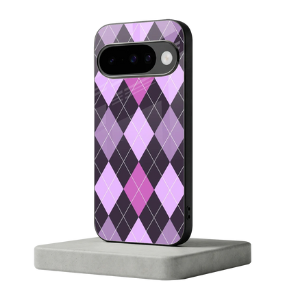 Argyle Purple google pixel 10 mobile cover | shockproof glass phone case