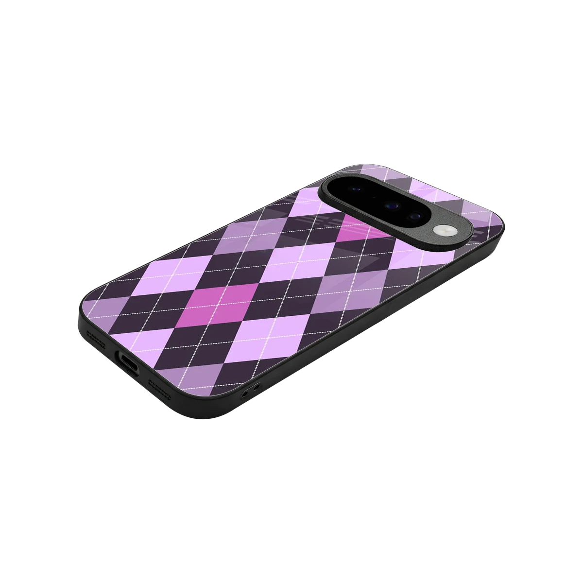 Argyle Purple stylish phone case for google pixel 10 | glossy glass and slim fit