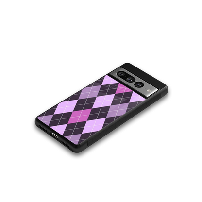 Argyle Purple google pixel 7 pro mobile cover | shockproof glass phone case