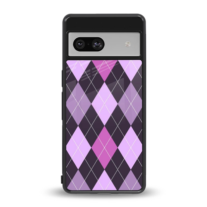 Argyle Purple back phone cover | glass case for google pixel 7