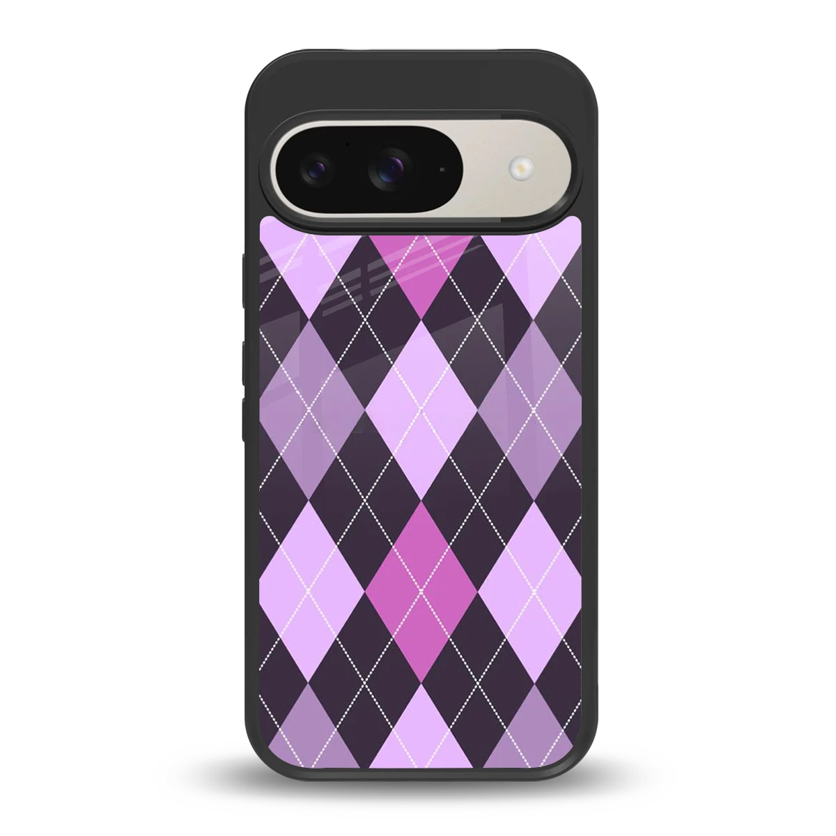 Argyle Purple back phone cover | glass case for google pixel 9