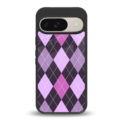 Argyle Purple back phone cover | glass case for google pixel 9