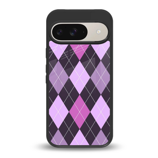Argyle Purple back phone cover | glass case for google pixel 9