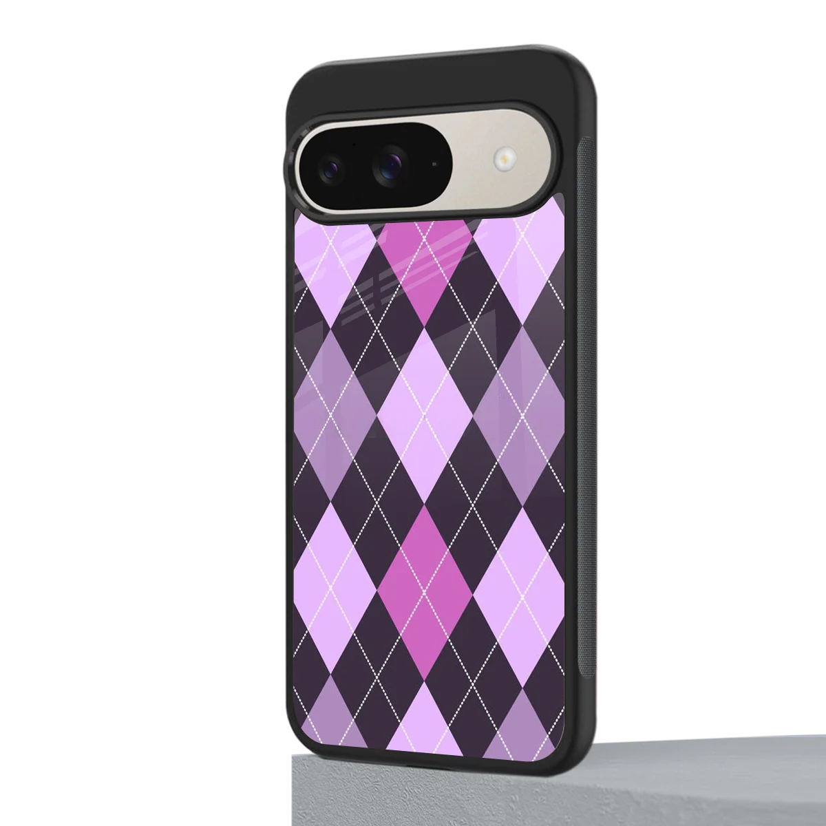 Argyle Purple google pixel 9 mobile cover | shockproof glass phone case