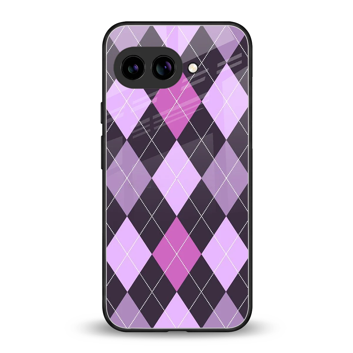 Argyle Purple back phone cover | glass case for google pixel 10a