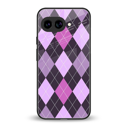 Argyle Purple back phone cover | glass case for google pixel 10a