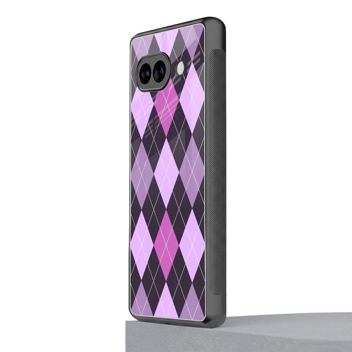 Argyle Purple google pixel 10a mobile cover | shockproof glass phone case