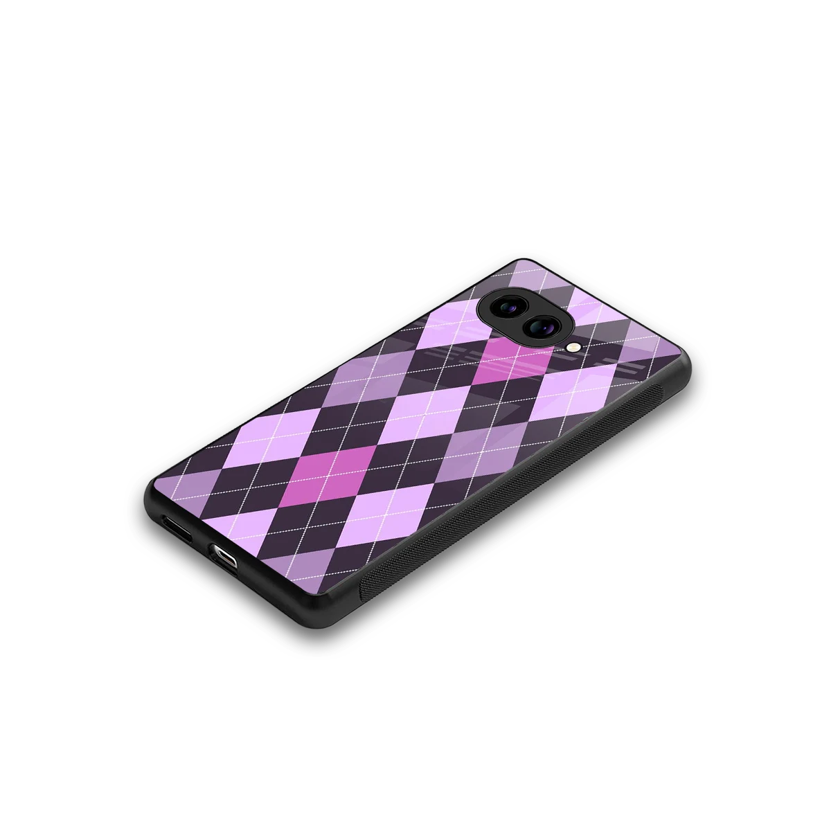 Argyle Purple stylish phone case for google pixel 10a | glossy glass and slim fit