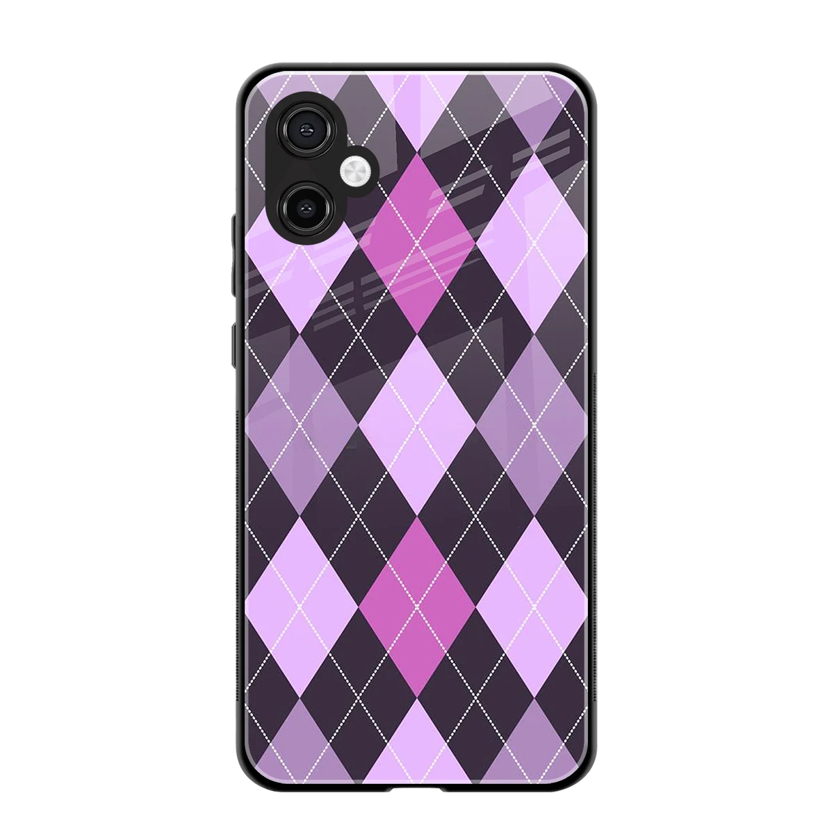 Argyle Purple back phone cover | glass case for samsung galaxy a06 5g