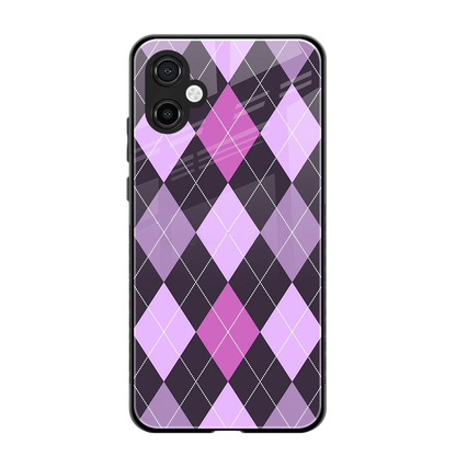 Argyle Purple back phone cover | glass case for samsung galaxy a06 5g