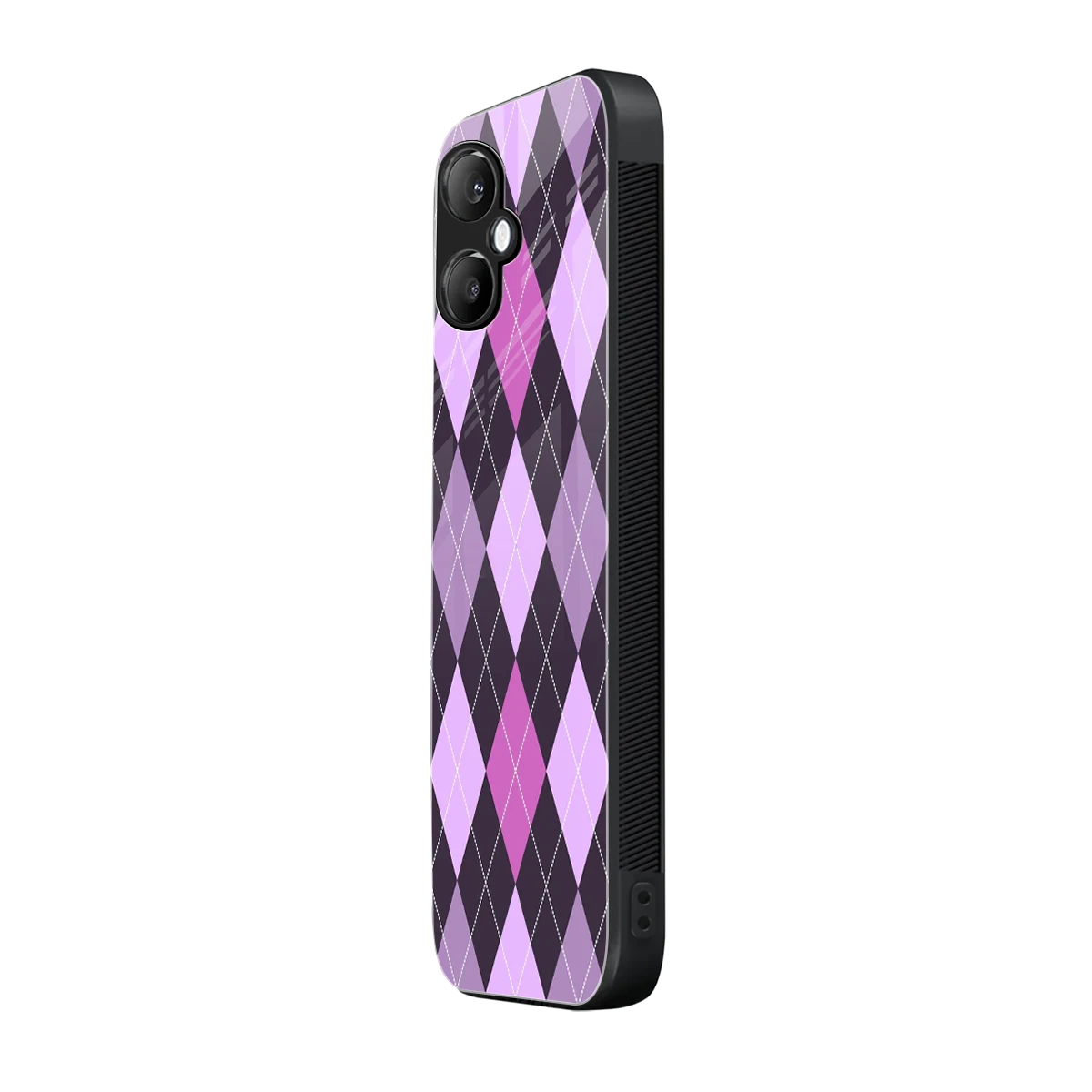 Argyle Purple samsung galaxy a06 5g mobile cover | shockproof glass phone case