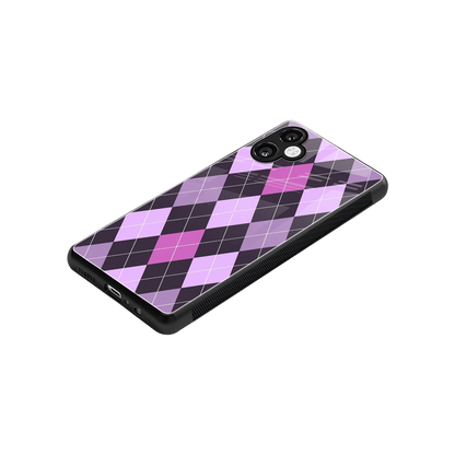 Argyle Purple stylish phone case for samsung galaxy a06 5g | glossy glass and slim fit