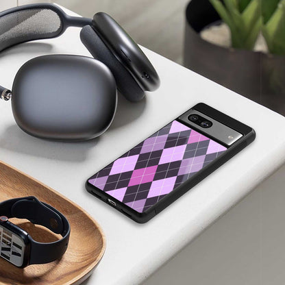 Argyle Purple Phone Case for Samsung Galaxy S24 Ultra | Glass Case