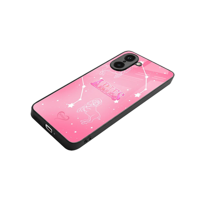 Aries Aura stylish phone case for oneplus nord ce5 5g | glossy glass and slim fit