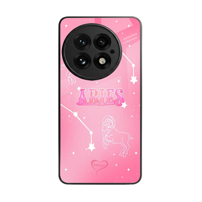 Aries Aura back phone cover | glass case for oneplus 13
