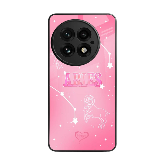 Aries Aura back phone cover | glass case for oneplus 13