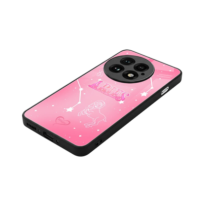 Aries Aura stylish phone case for oneplus 13 | glossy glass and slim fit
