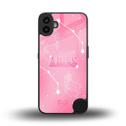 Aries Aura back phone cover | glass case for cmf nothing phone 1