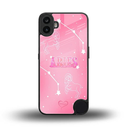 Aries Aura back phone cover | glass case for cmf nothing phone 1