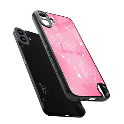 Aries Aura sleek cmf nothing phone 1 cover with tempered glass back and TPU edges