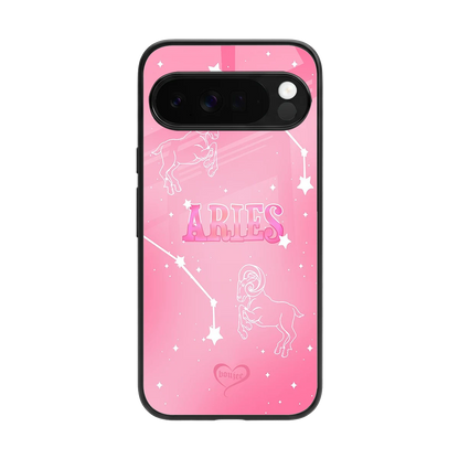 Aries Aura back phone cover | glass case for google pixel 10 pro xl