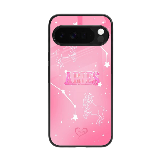 Aries Aura back phone cover | glass case for google pixel 10 pro xl