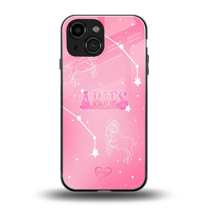 Aries Aura back phone cover | glass case for iphone 12 mini