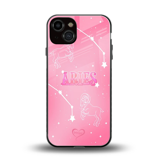 Aries Aura back phone cover | glass case for iphone 13