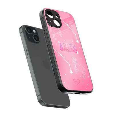 Aries Aura sleek iphone 13 cover with tempered glass back and TPU edges