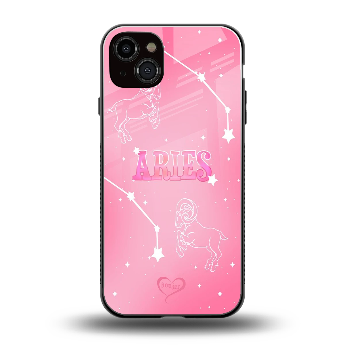 Aries Aura back phone cover | glass case for iphone 14 plus