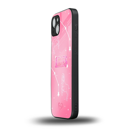 Aries Aura iphone 14 plus mobile cover | shockproof glass phone case
